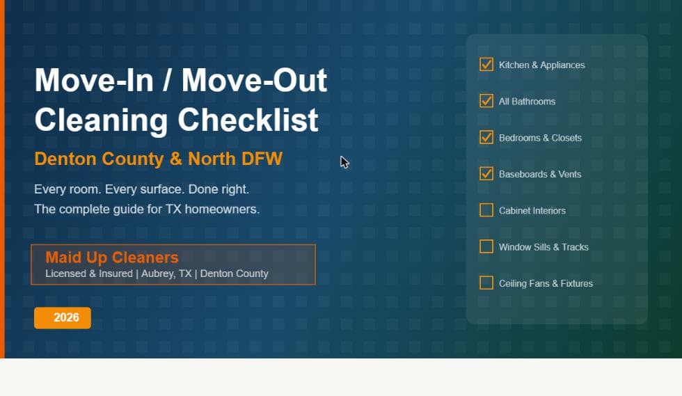 Move-In/Move-Out Cleaning Checklist for Denton County Homes (2026) image